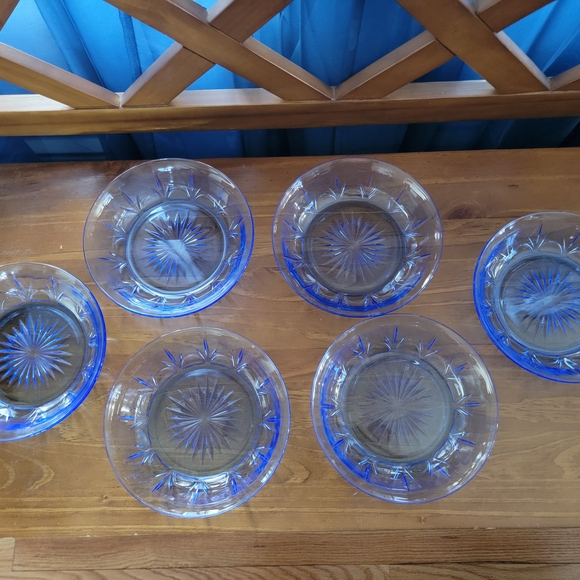 Vintage Avon & Pyrex Cobalt Blue Glass Dinnerware Set - Picture 10 of 16